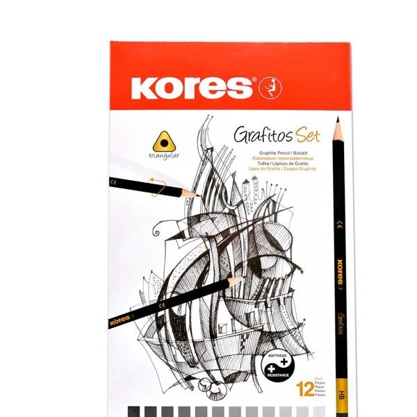 LAPIZ GRAFITO PDIB.SET C12 PZAS VMEDIDAS KORES E.12 C.80